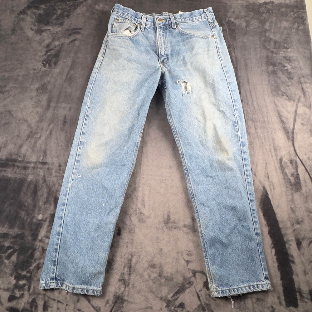 Carhartt B17 DST Jeans Mens 32x30 Blue Relaxed Fit Tapered Leg Workwear